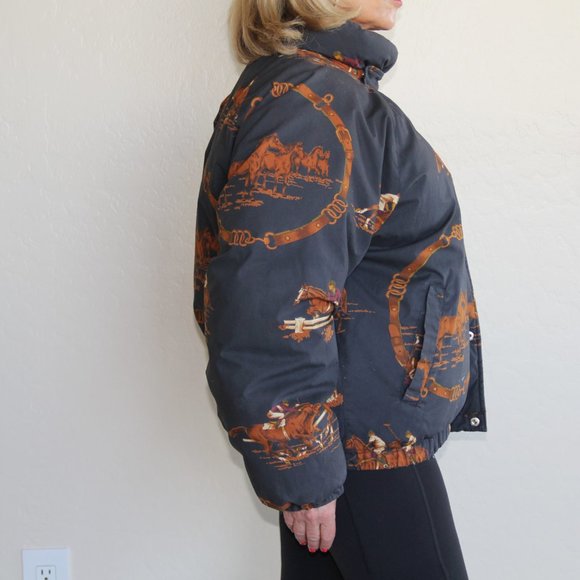 Vintage Ralph Lauren Equestrian Puffer Jacket Size Medium - Picture 8 of 16